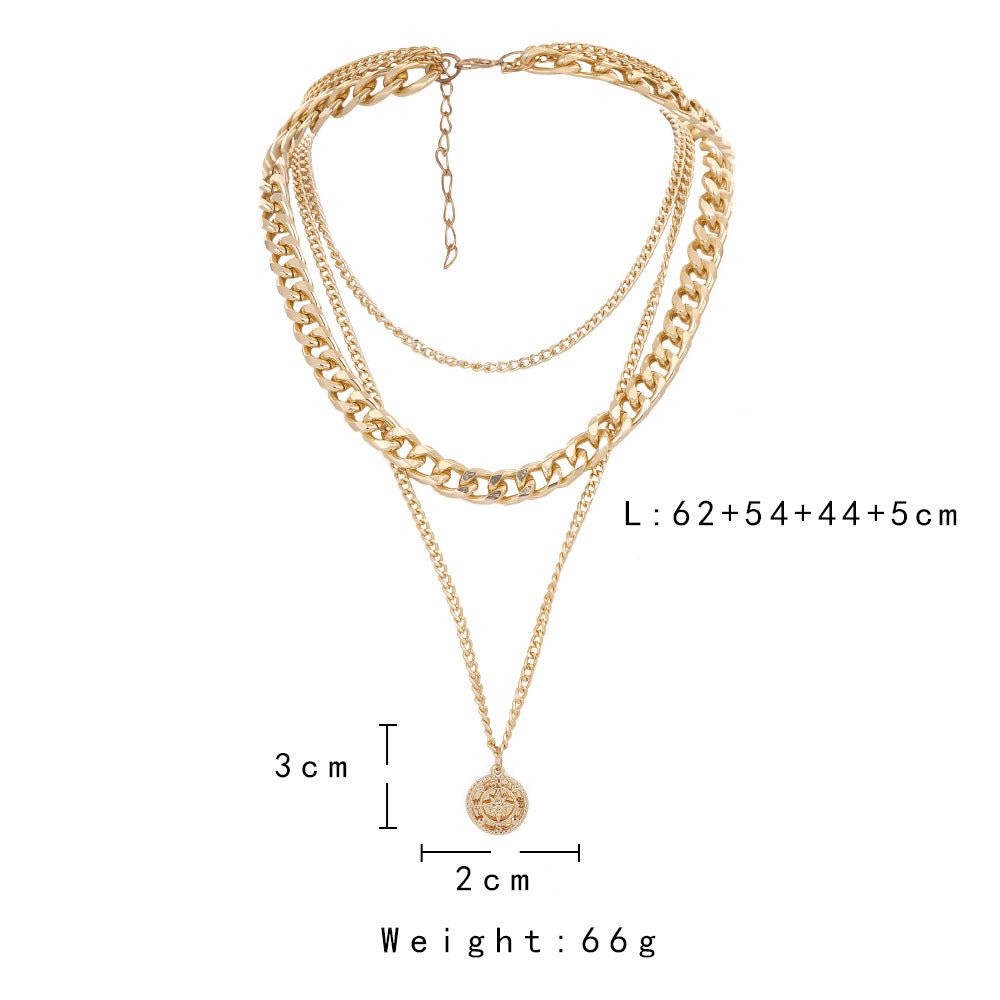 Floating Wearing Wind Cuban Chain Aluminum Chain Nautical Hour Hand Pendant